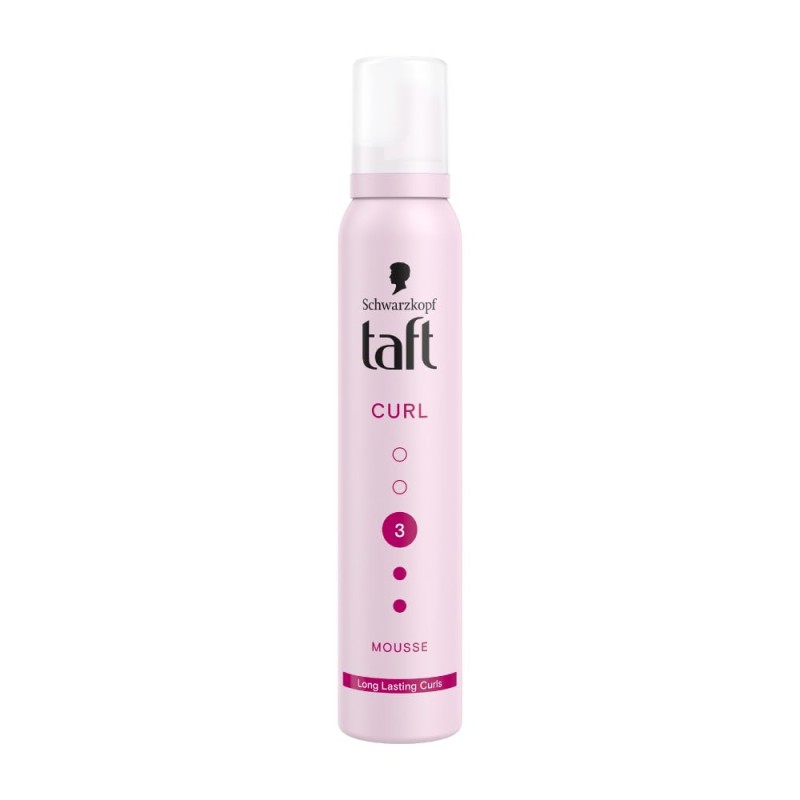 موس مو تافت TAFT مدل CURL شماره 3 (صورتی) حجم 200 میلی لیتر
