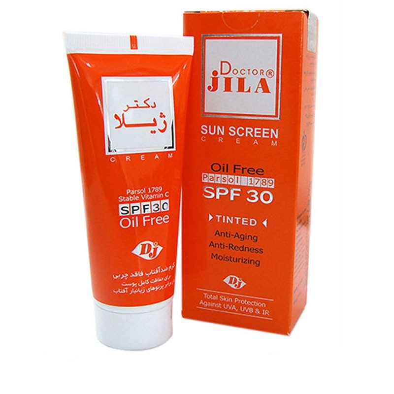 کرم ضد آفتاب SPF30 رنگی دکتر ژیلا 30گرمی