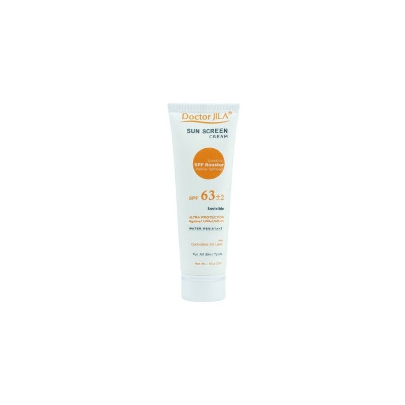 کرم ضد آفتاب بی رنگ SPF63 دکتر ژیلا