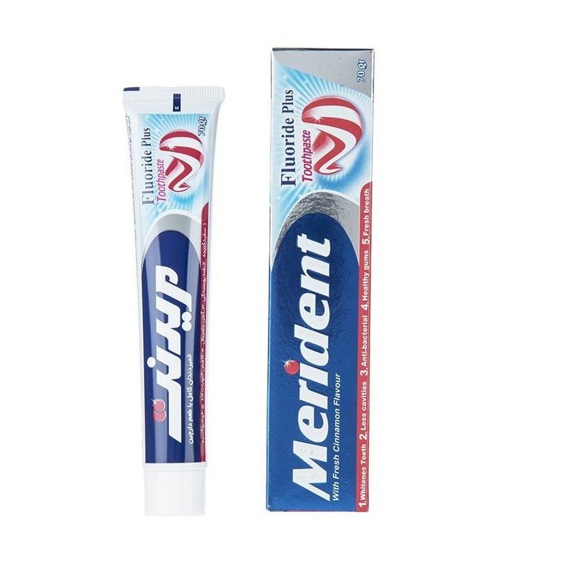 خمیر دندان سفید کننده مدل Fluoride Plus مریدنت 70 گرمی