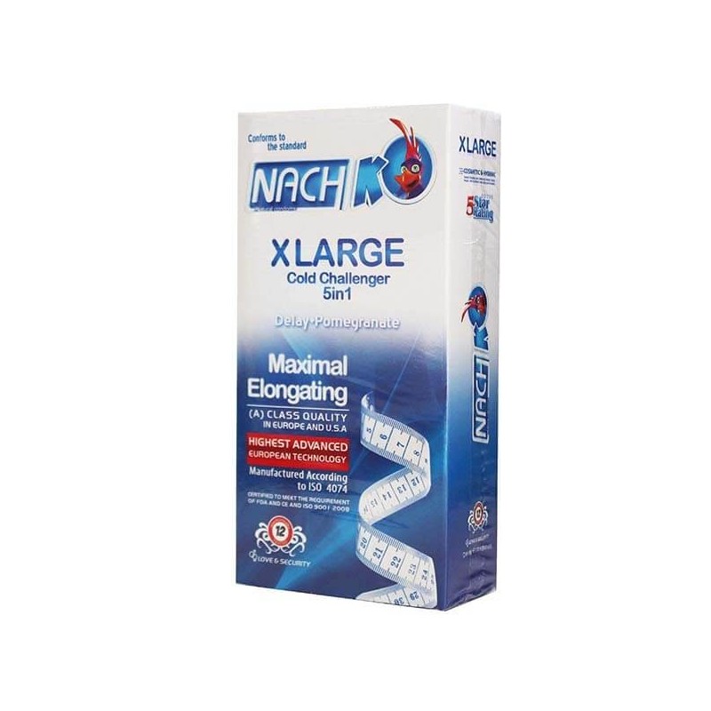 کاندوم سایز بزرگ مدل X Large Cold Challenger 5in1 کدکس بسته 12 عددی
