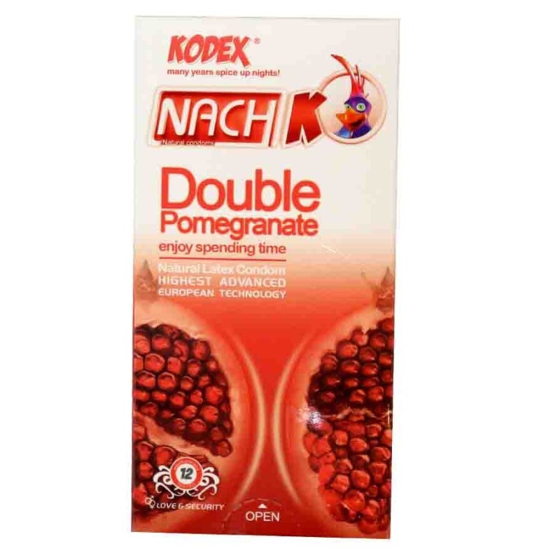 کاندوم تنگ کننده و روان کننده مدل Double Pomegranate کدکس بسته 12 عددی