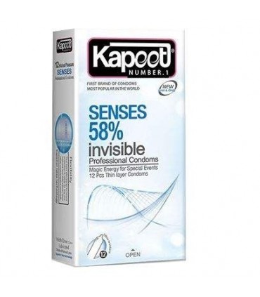 کاندوم مدل 58% Senses کاپوت بسته 12 عددی