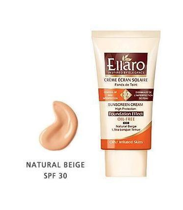 کرم ضد آفتاب SPF30 کرم پودری فاقد چربی سه نقطه - بژ طبیعی Natural Beige الارو 40 میل