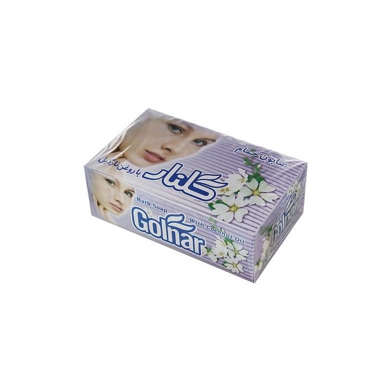 صابون حمام روغن نارگیل سفید گلنار 6 عددی