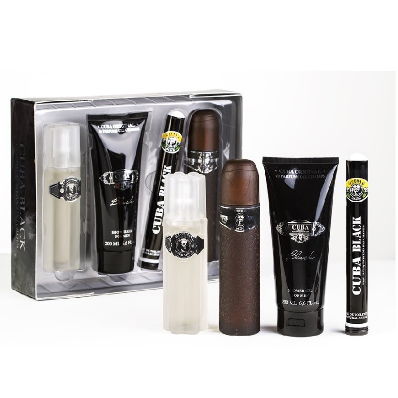 ست کادویی مردانه 4 تکه مدل بلک Black کوبا