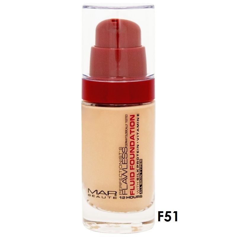 کرم پودر شیشه ای پمپی مدل Flawless مناسب انواع پوست مپ بیوته 30 میل