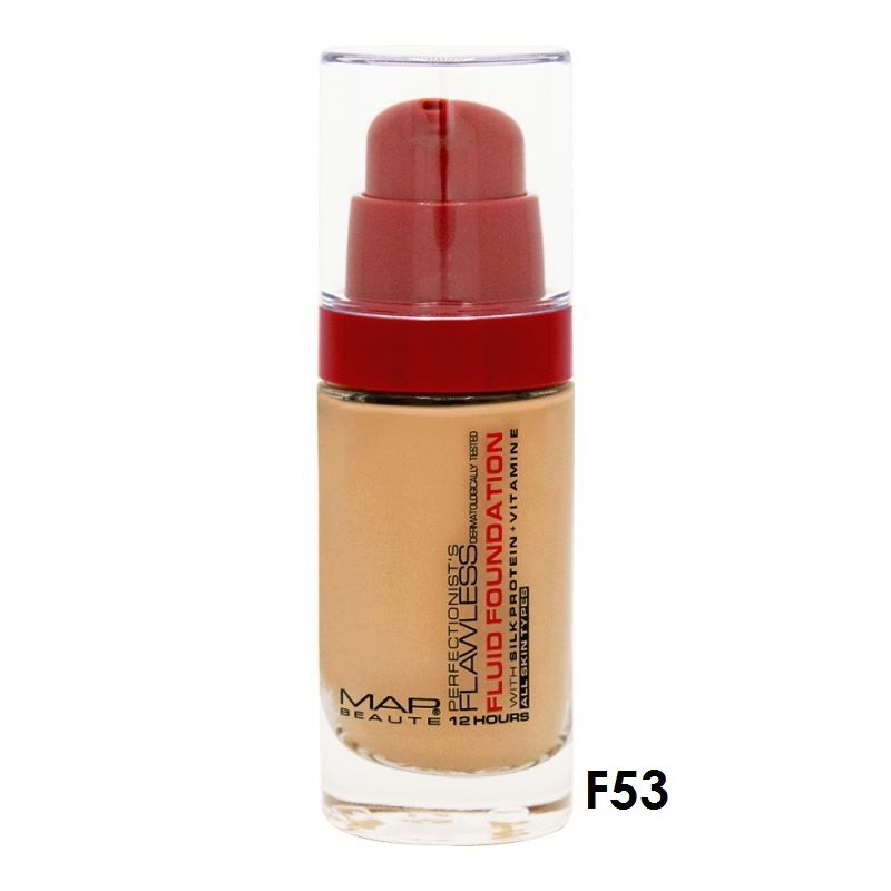 کرم پودر شیشه ای پمپی مدل Flawless مناسب انواع پوست مپ بیوته 30 میل