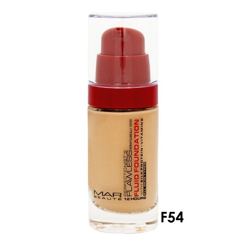 کرم پودر شیشه ای پمپی مدل Flawless مناسب انواع پوست مپ بیوته 30 میل