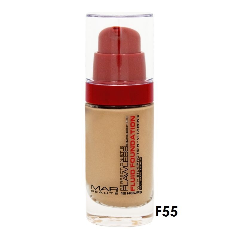 کرم پودر شیشه ای پمپی مدل Flawless مناسب انواع پوست مپ بیوته 30 میل
