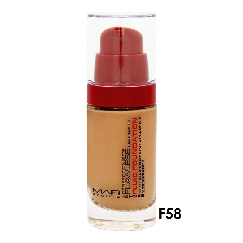 کرم پودر شیشه ای پمپی مدل Flawless مناسب انواع پوست مپ بیوته 30 میل