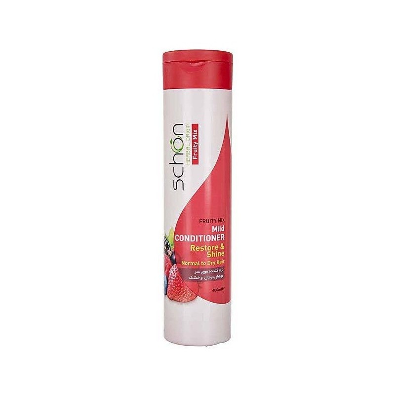 نرم کننده مو سر موهای نرمال و خشک با عصاره میوه ای مدل Restore & shine شون 400 میل