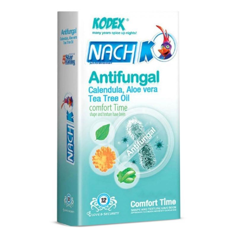کاندوم کلاسیک و ساده ضد قارچ مدل Antifungal کدکس بسته 12 عددی